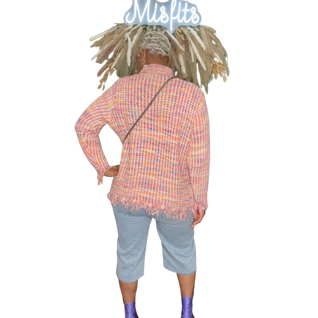 color girl cardigan pink- Misfits Clothing Boutique