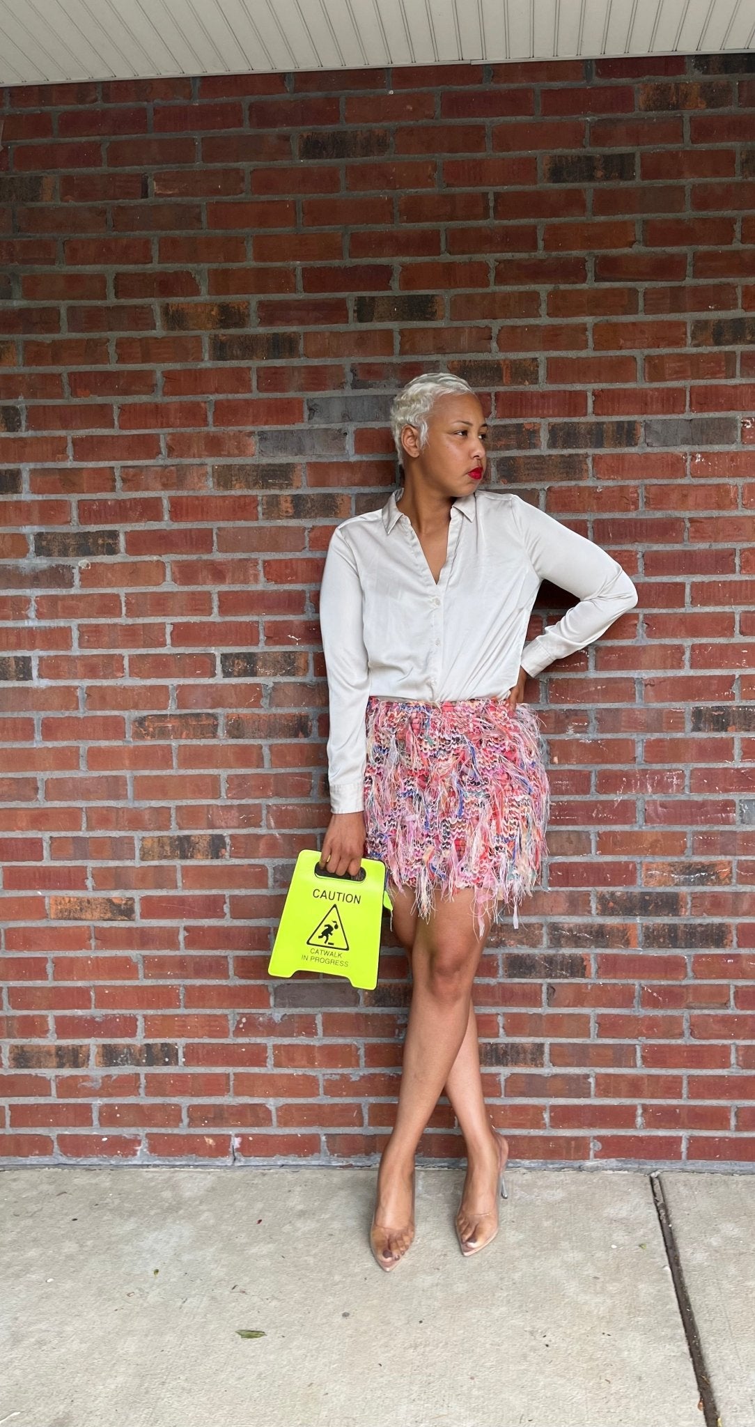 Fringe sales skirt multicolor
