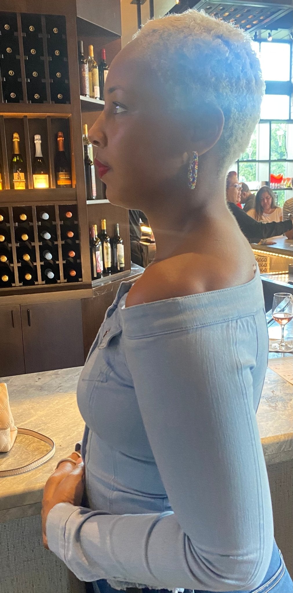 Off the shoulder denim top - Misfits Clothing Boutique