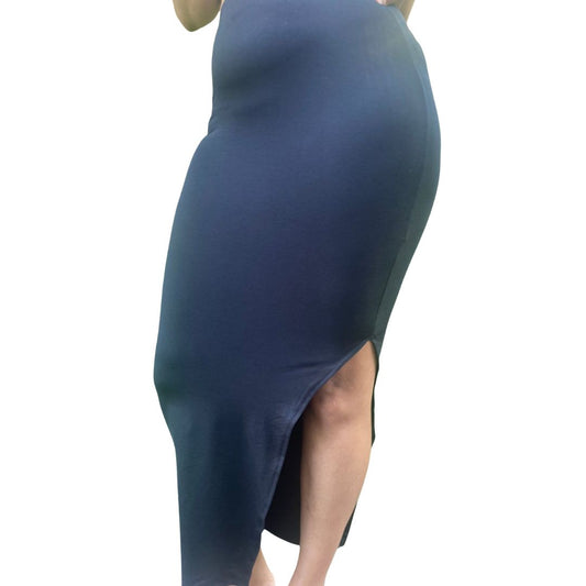 black side split skirt- Misfits Clothing Boutique