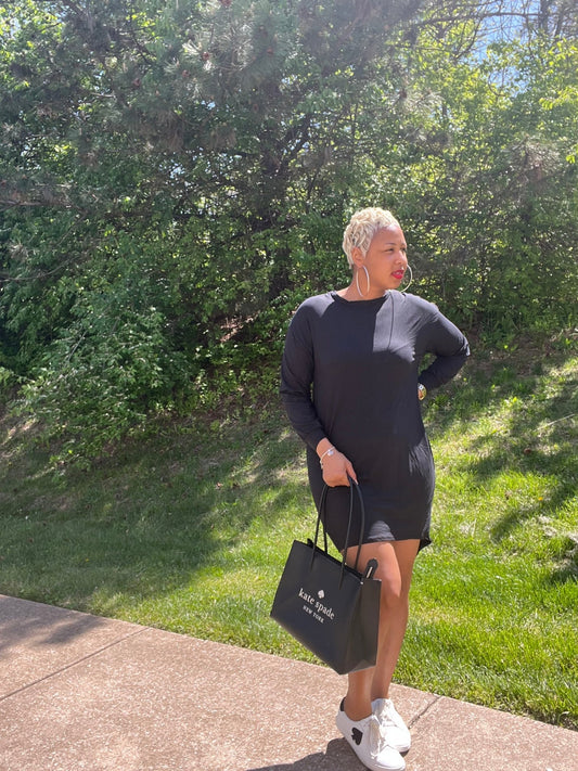 Black long sleeve dress - Misfits Clothing Boutique