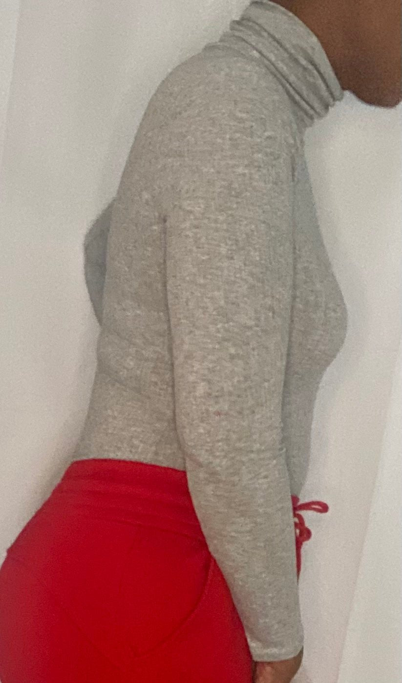 Multi Ribbed Turtleneck Mock Neck Bodysuit - Misfits Clothing Boutique