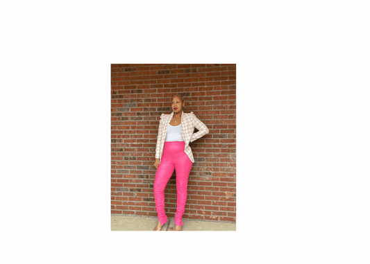 Shirring Details Scrunch Pants - Misfits Clothing Boutique